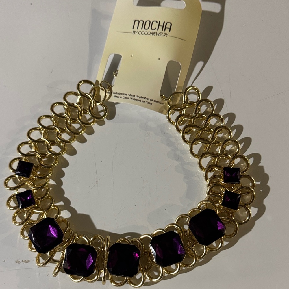 Gold and Purple Necklace